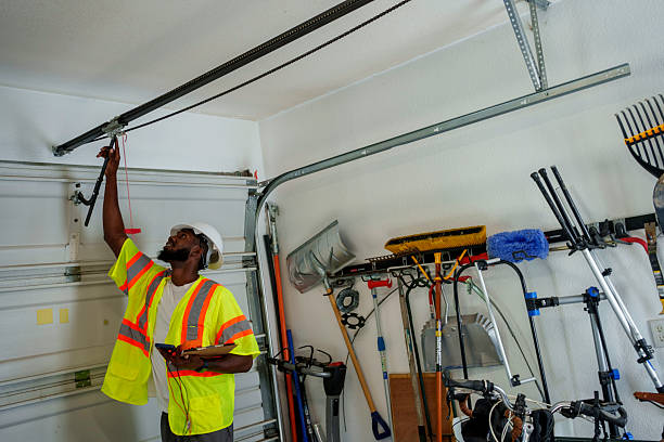 Professional Garage Door Panel Replacement technician working in Normal, IL